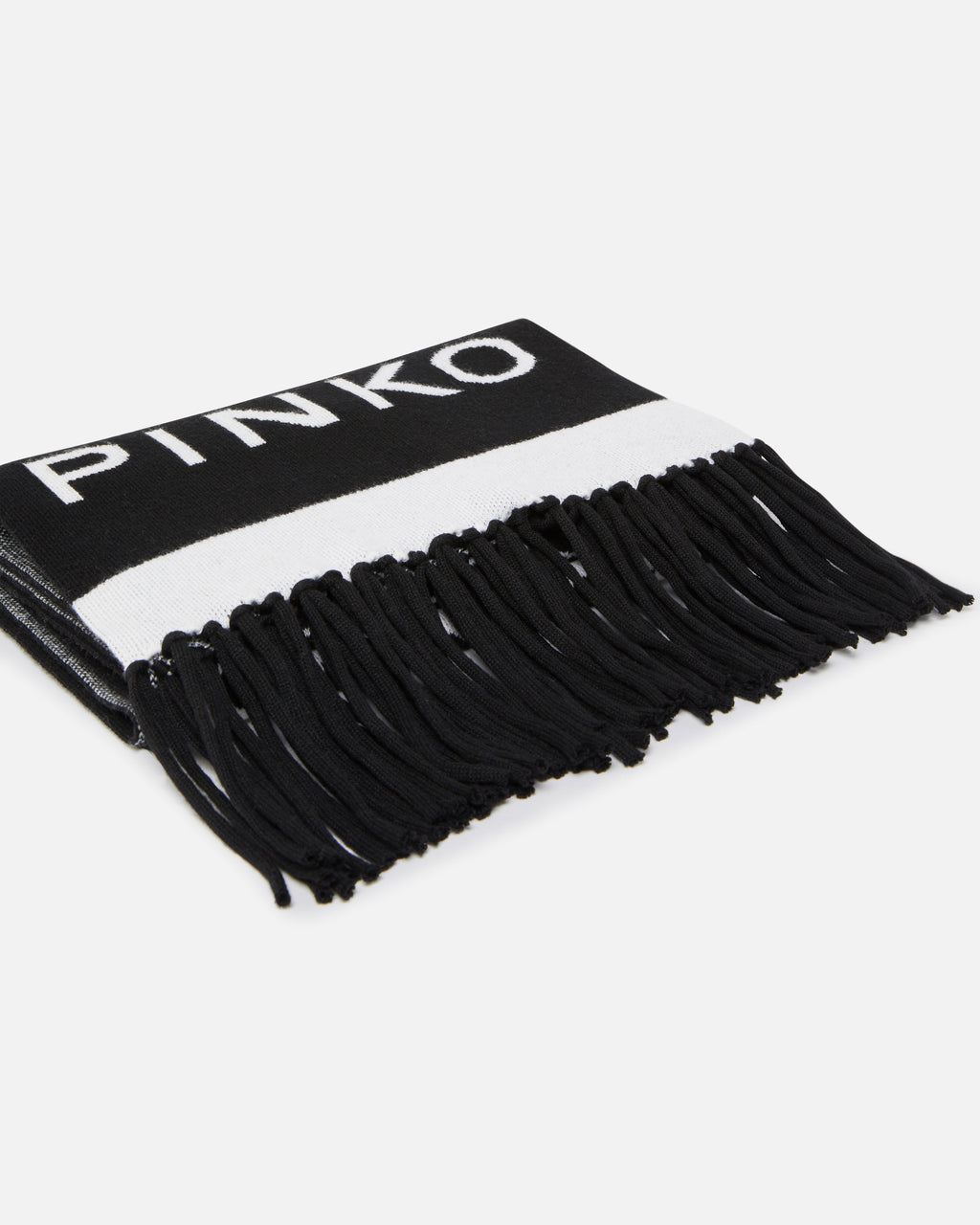 PKO-105992 SVEZIA BLACK&WHITE LOGO SCARF