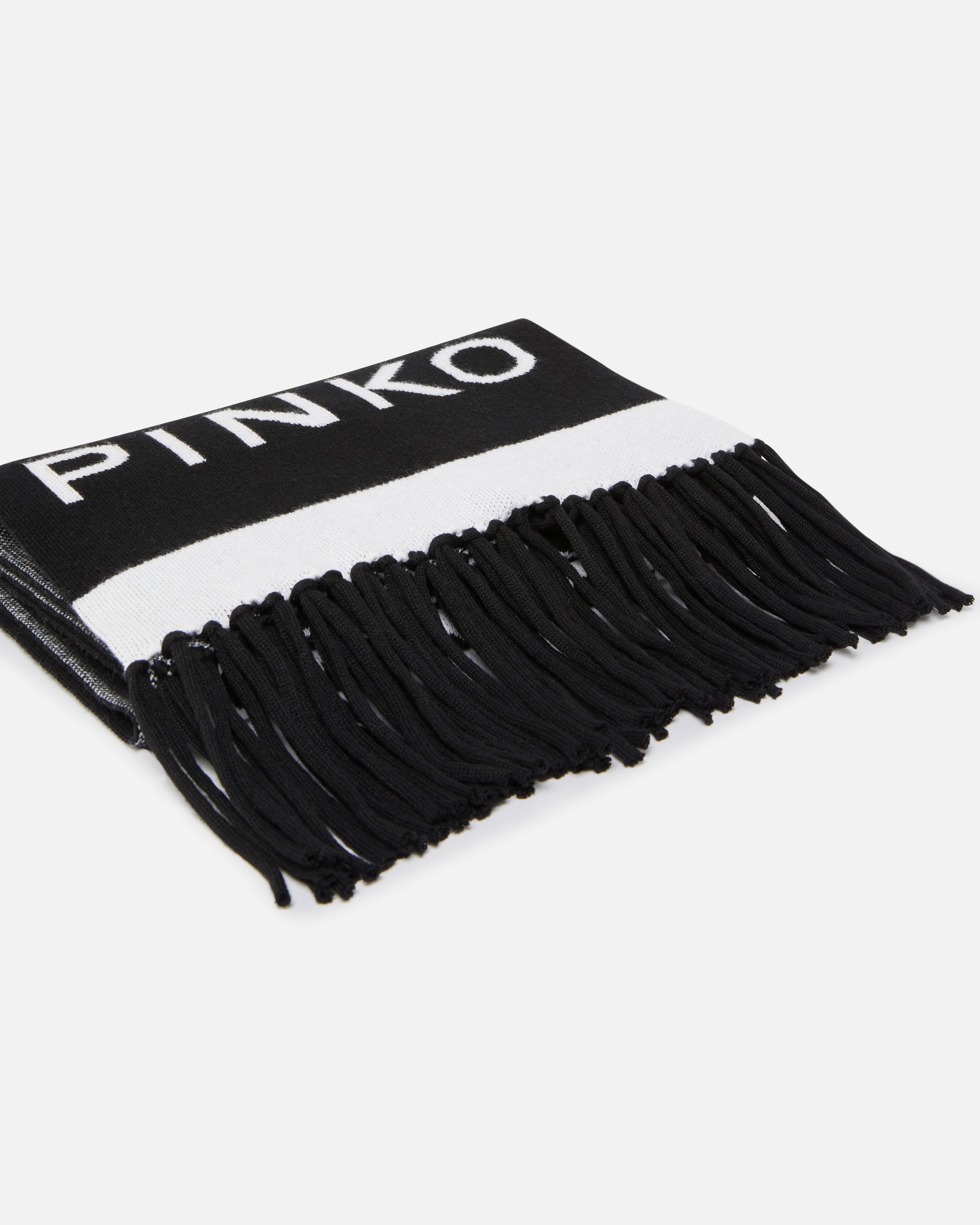 PKO-105992 SVEZIA BLACK&WHITE LOGO SCARF