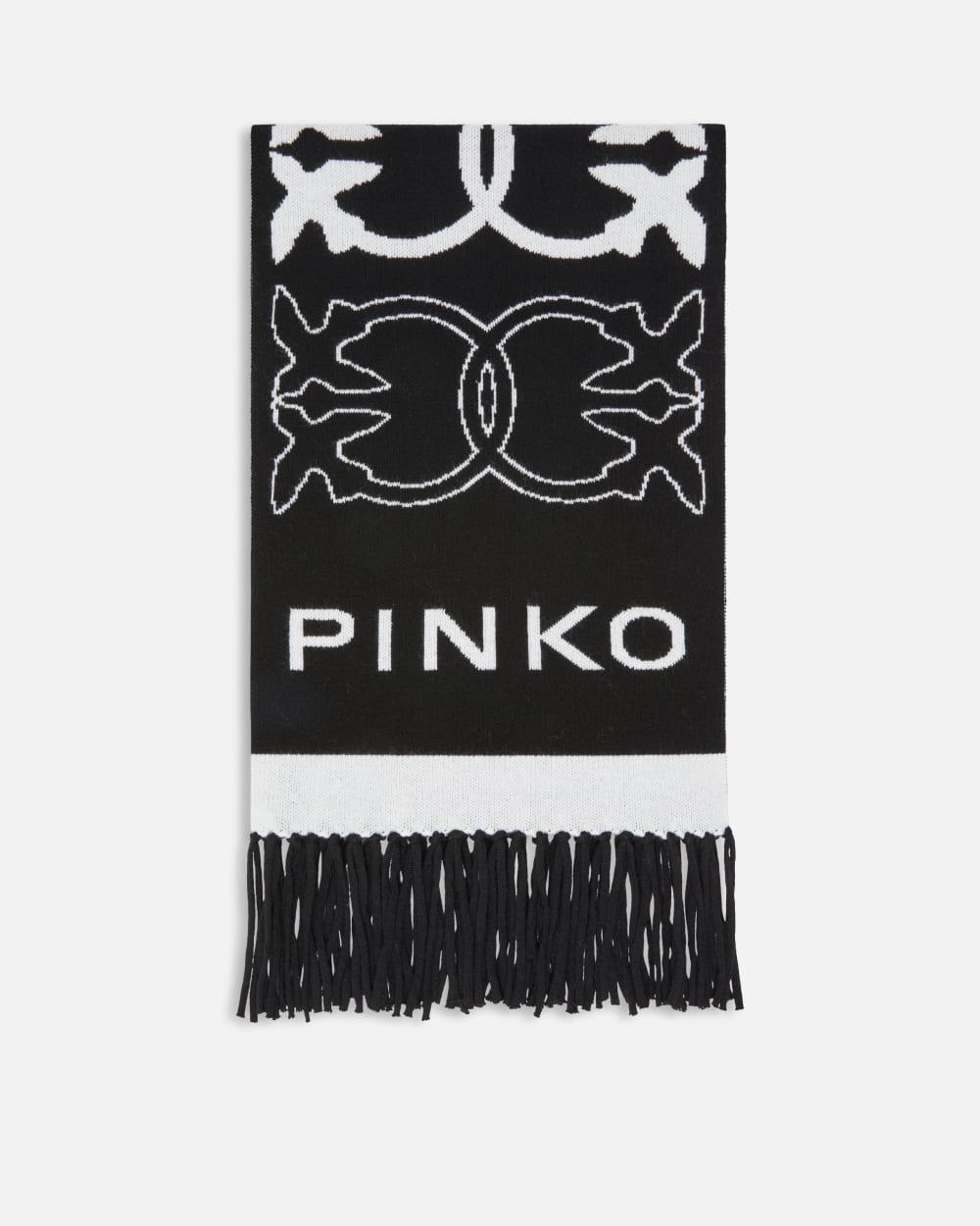 PKO-105992 SVEZIA BLACK&WHITE LOGO SCARF