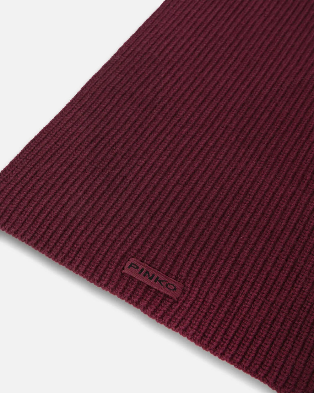 PKO-105996 SLOVENIA BURGUNDY RIBBED SCARF