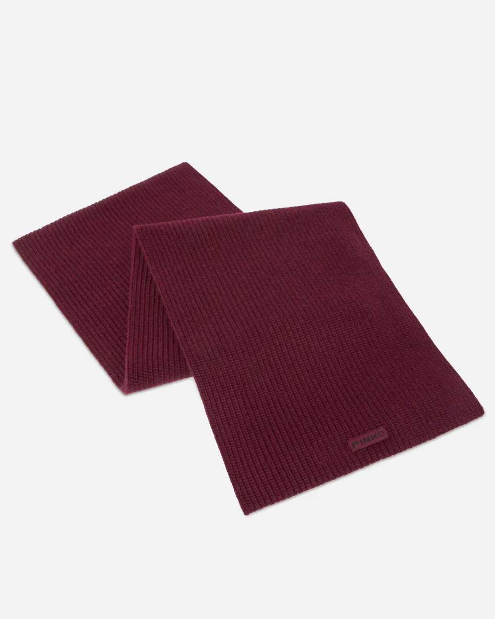 PKO-105996 SLOVENIA BURGUNDY RIBBED SCARF