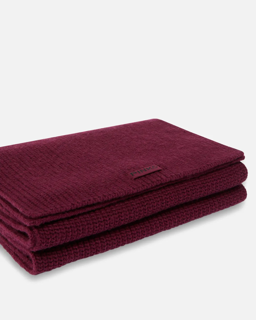 PKO-105996 SLOVENIA BURGUNDY RIBBED SCARF