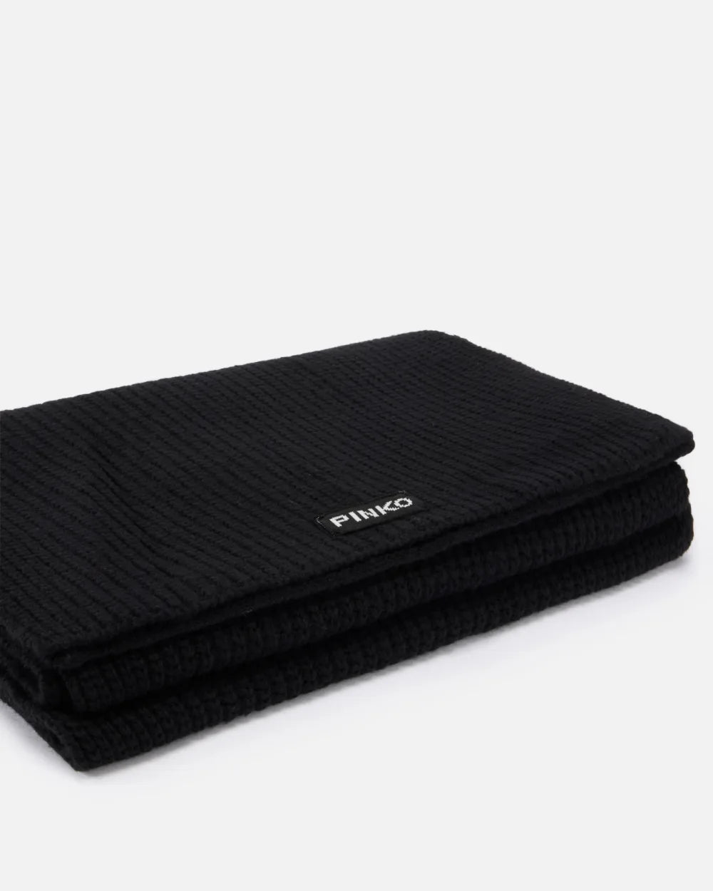PKO-105996 SLOVENIA BLACK RIBBED SCARF