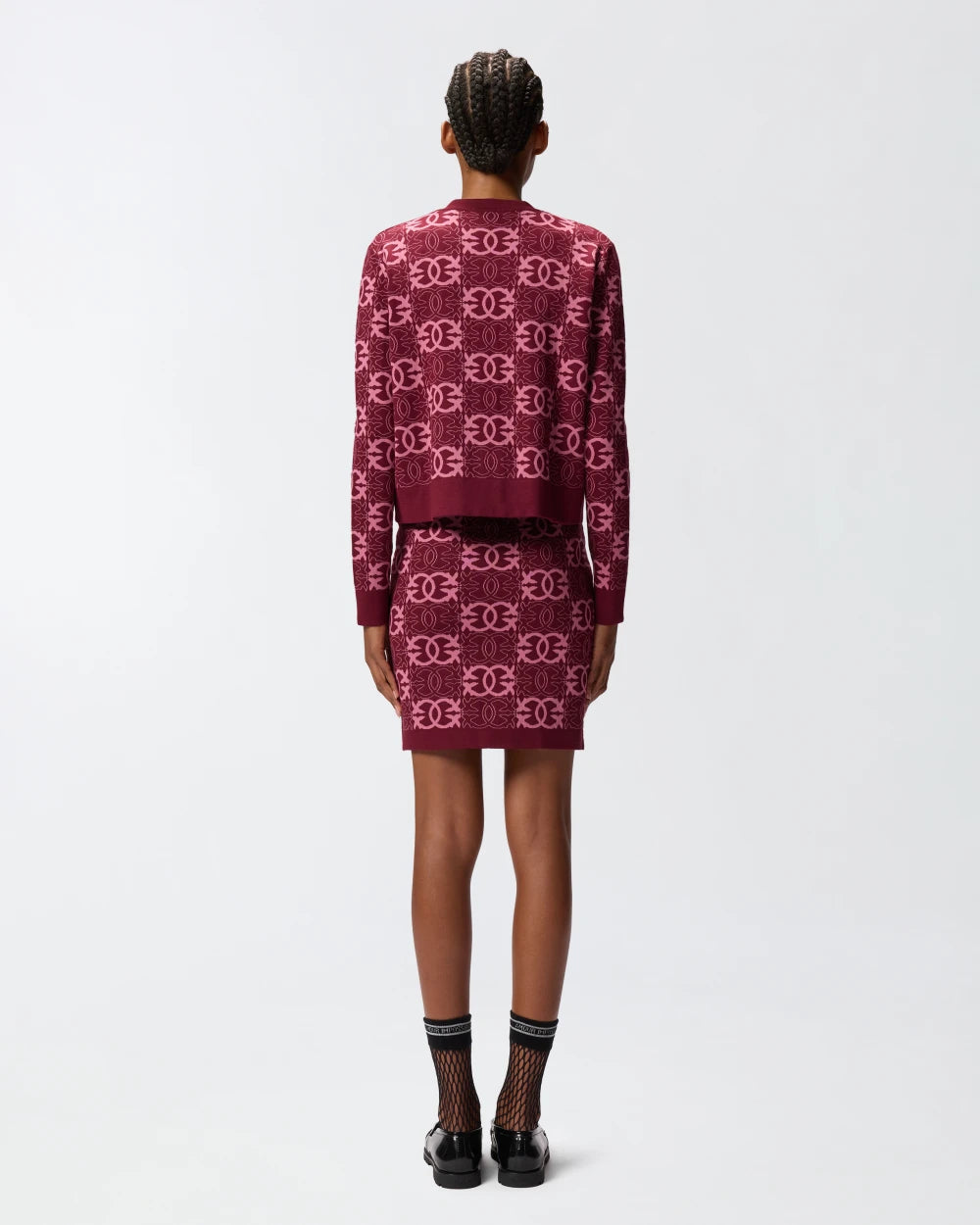 PKO-106043 FOUND OMEONE BURGUNDY CARDIGAN