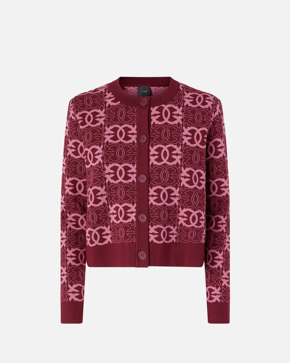 PKO-106043 FOUND OMEONE BURGUNDY CARDIGAN