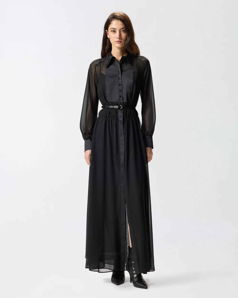 PKO-106119 ALDONZA BLACK SHEER DRESS