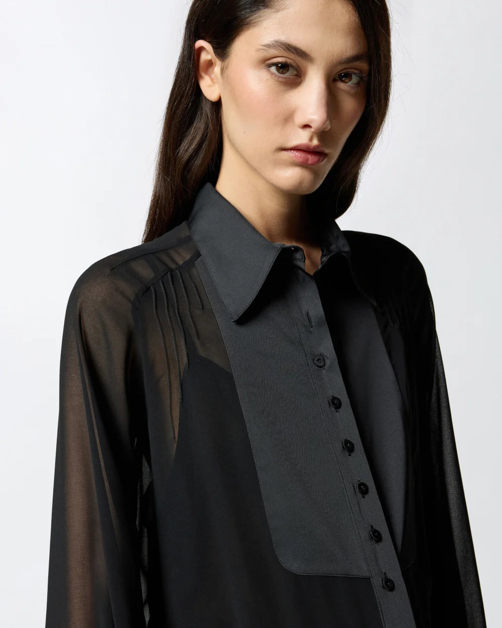 PKO-106119 ALDONZA BLACK SHEER DRESS