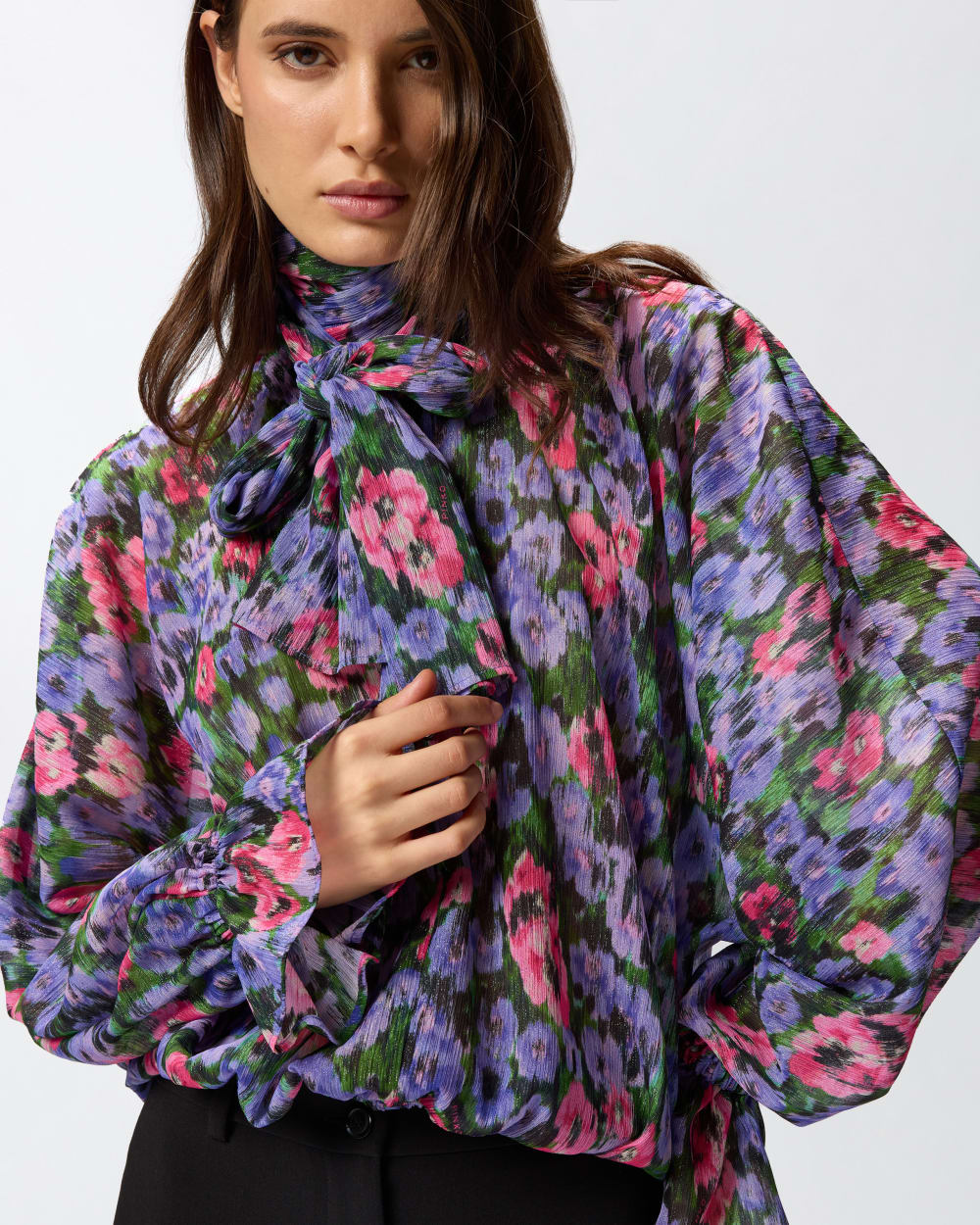 PKO-106125 ANDERE MULTI FLORAL PRINT BLOUSE