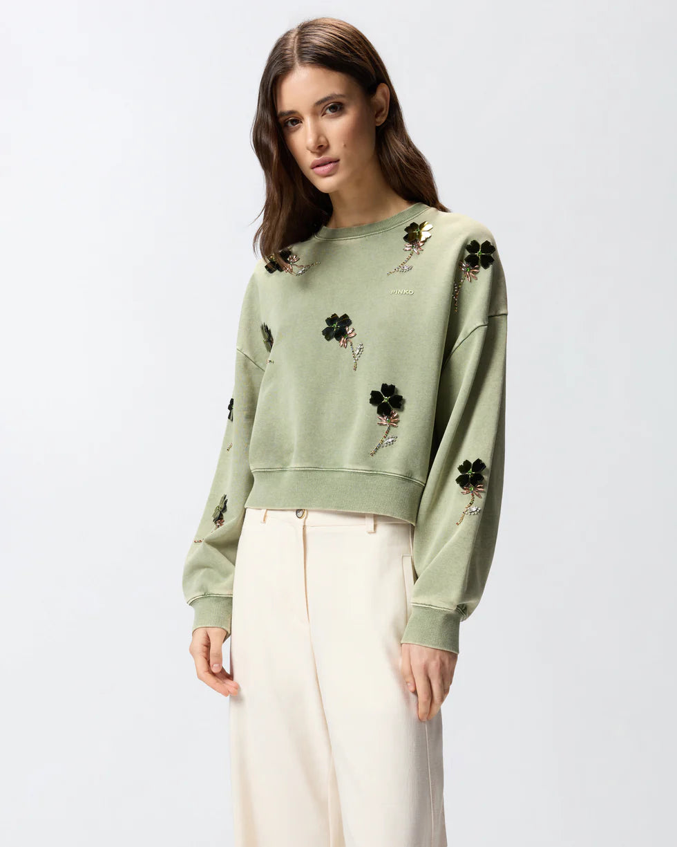PKO-106302 KIKOINE SAGE JEWEL SWEATSHIRT