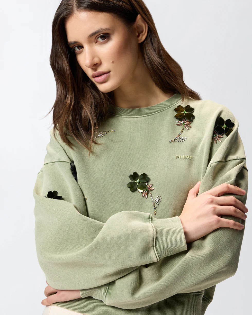 PKO-106302 KIKOINE SAGE JEWEL SWEATSHIRT