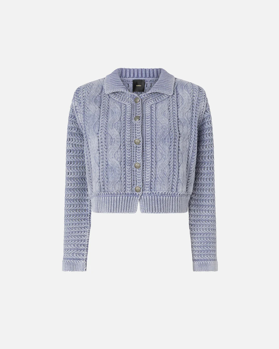 PKO-106858 CAMELLIA BLUE KNIT CARDIGAN