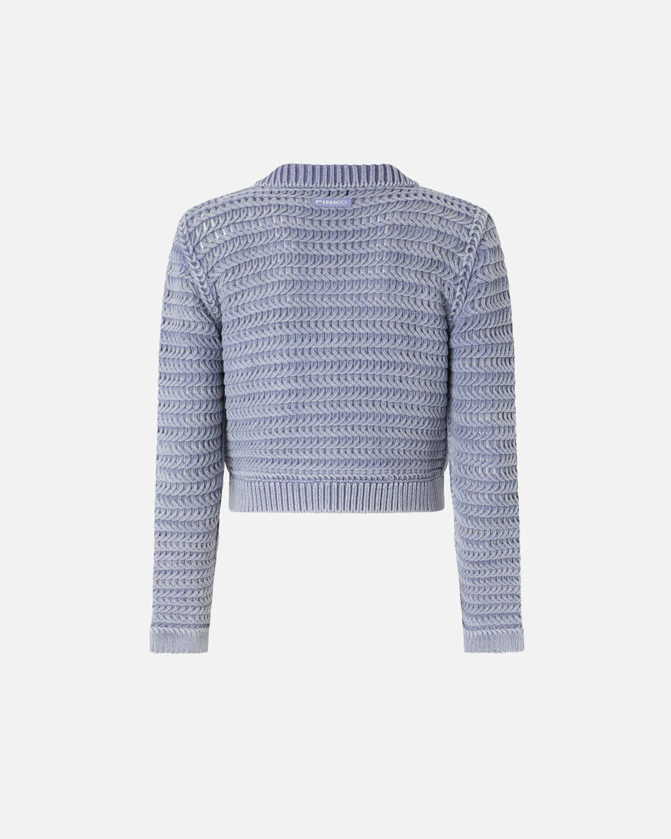 PKO-106858 CAMELLIA BLUE KNIT CARDIGAN