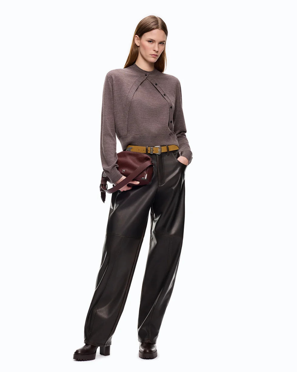 PKO-107259 TALLIN BROWN CARDIGAN TOP