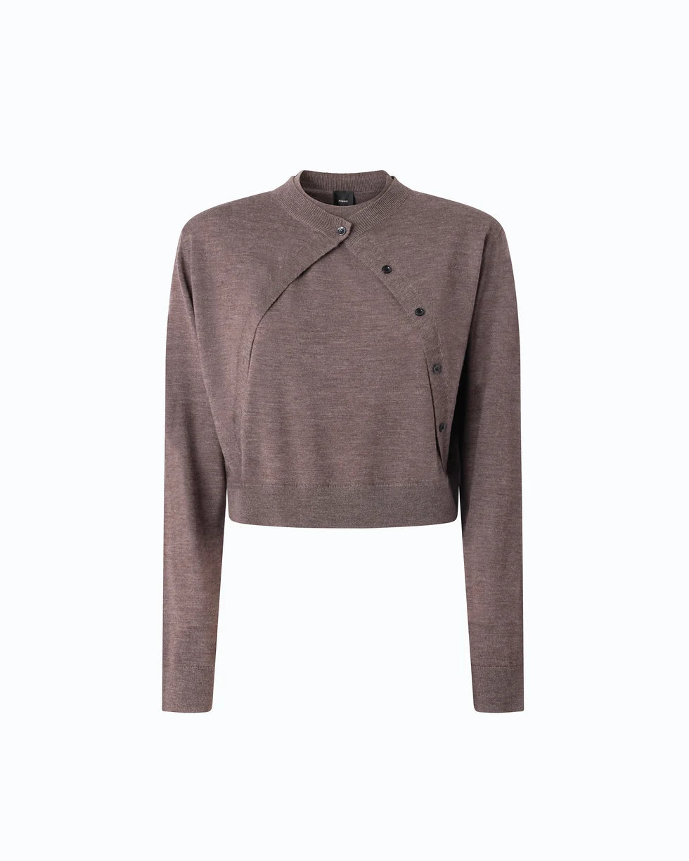 PKO-107259 TALLIN BROWN CARDIGAN TOP