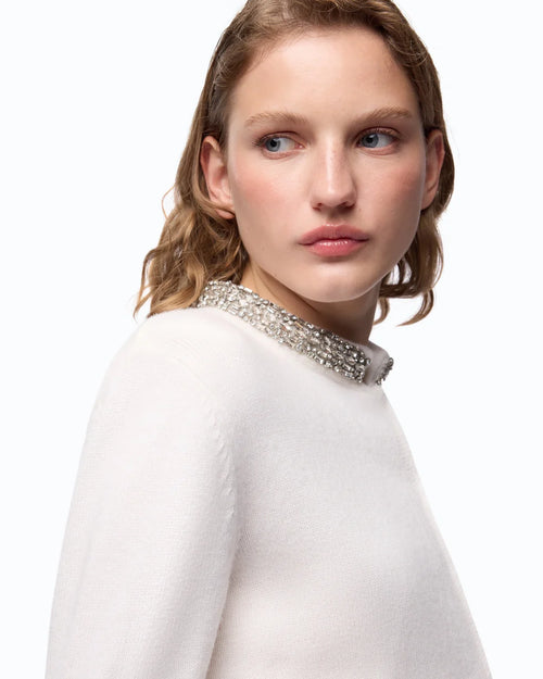 PKO-107275 COLONIA IVORY JEWEL CARDIGAN