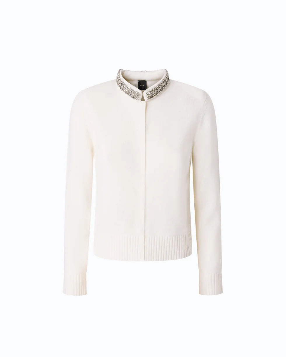 PKO-107275 COLONIA IVORY JEWEL CARDIGAN
