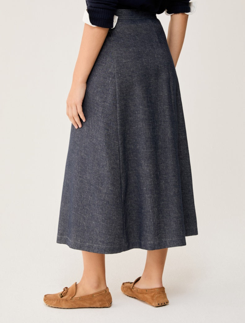 PNK-261110103 PBBGALOSCE NAVY WRAP SKIRT