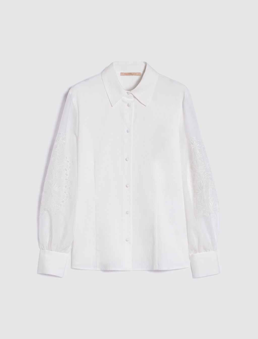 White shirt with lace detail