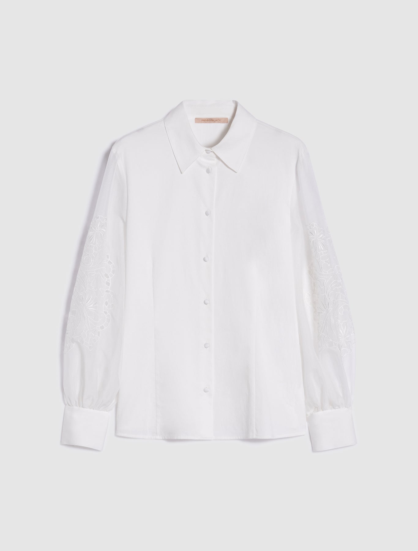 White shirt with lace detail
