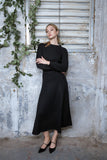 MUN-MNA4212 BLACK CABLE KNIT TOP