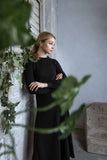 MUN-MNA4212 BLACK CABLE KNIT TOP