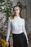 MUN-MNA4228 CREAM HEAVY KNIT TOP