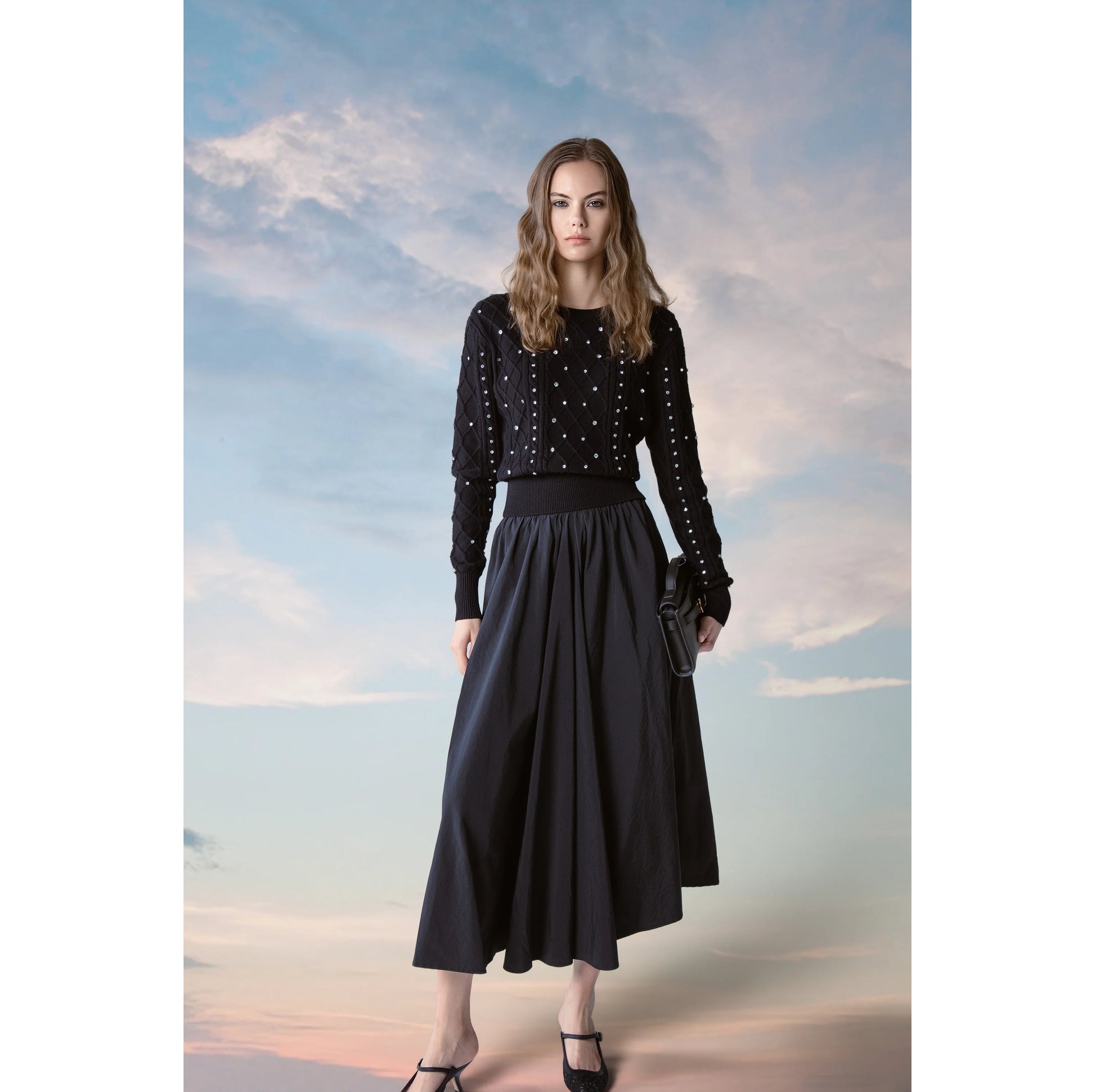 MUN-MNA5011 BLACK ALLURE SKIRT