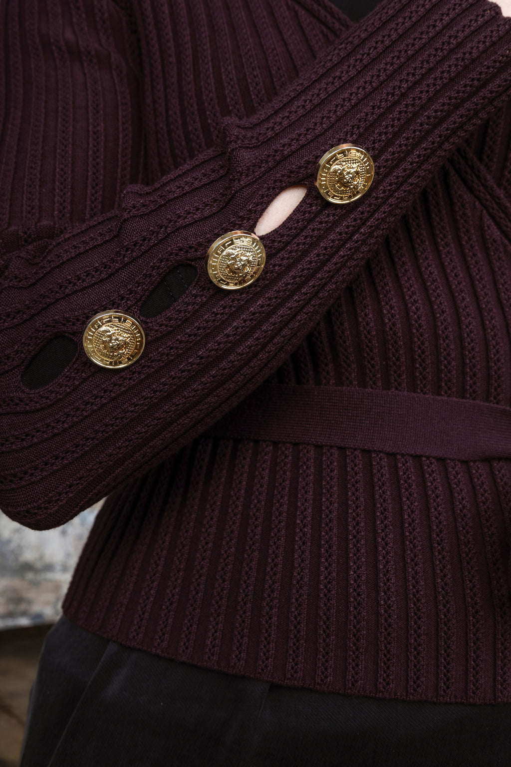 MUN-MNA4233 WINE WRAP TOP