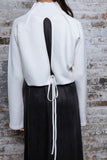 MUN-MNA4244 ECRU TIE-BACK TOP