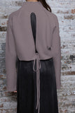 MUN-MNA4244 WINE TIE-BACK TOP