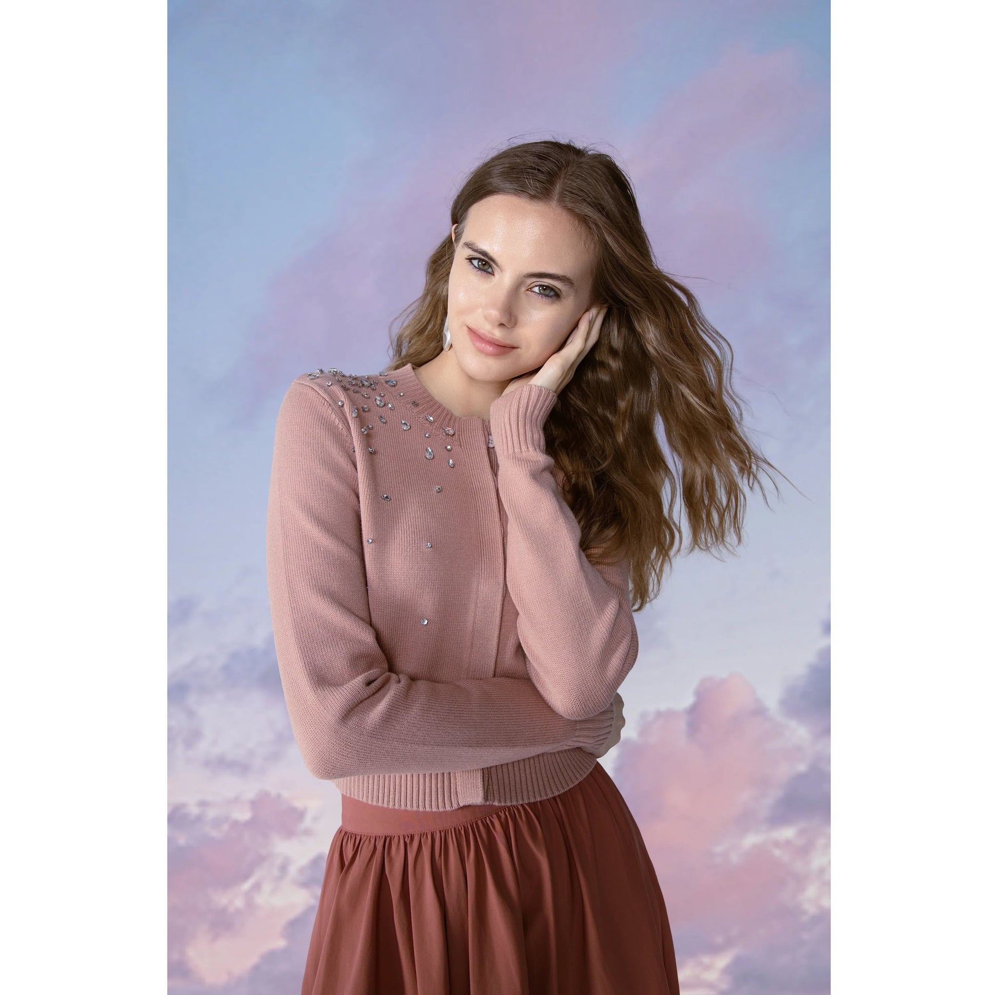 MUN-MNA5063 ROSE ECLIPSE CARDIGAN