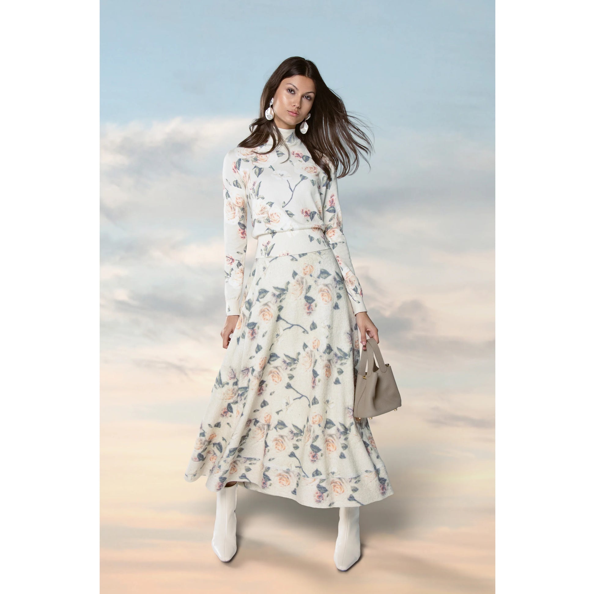 MUN-MNA5018&MNA5019 CREAM FLORAL LUNA SET