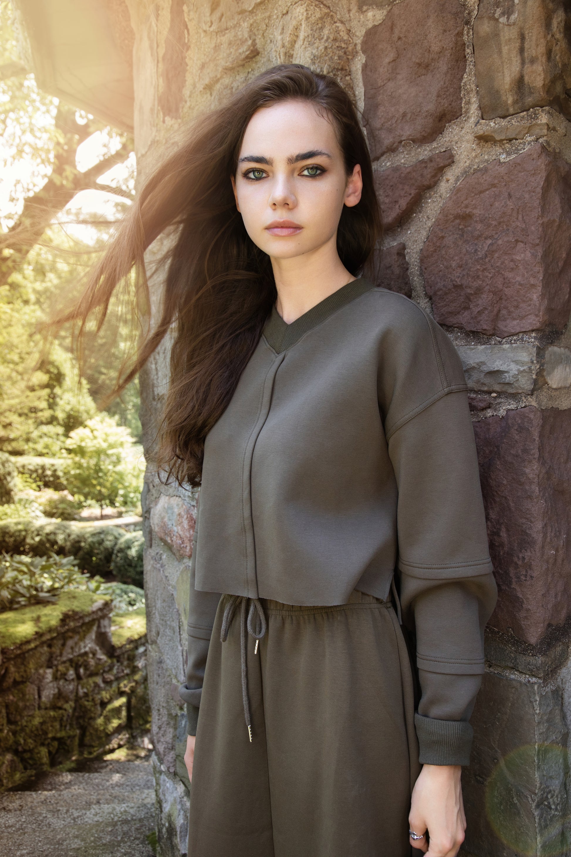 MUN-NUA4381 GREEN SCUBA TOP