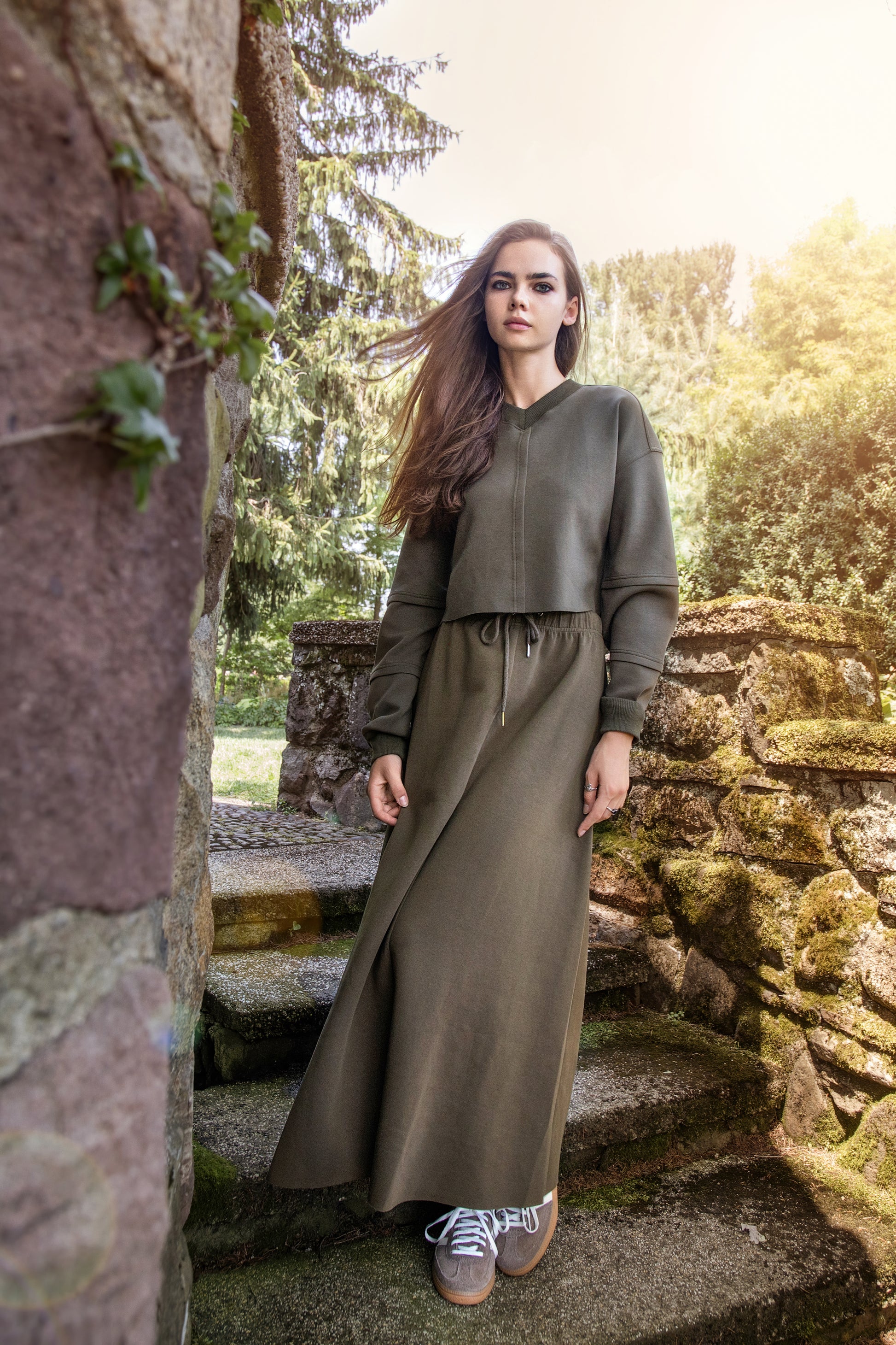 MUN-NUA4381 GREEN SCUBA TOP