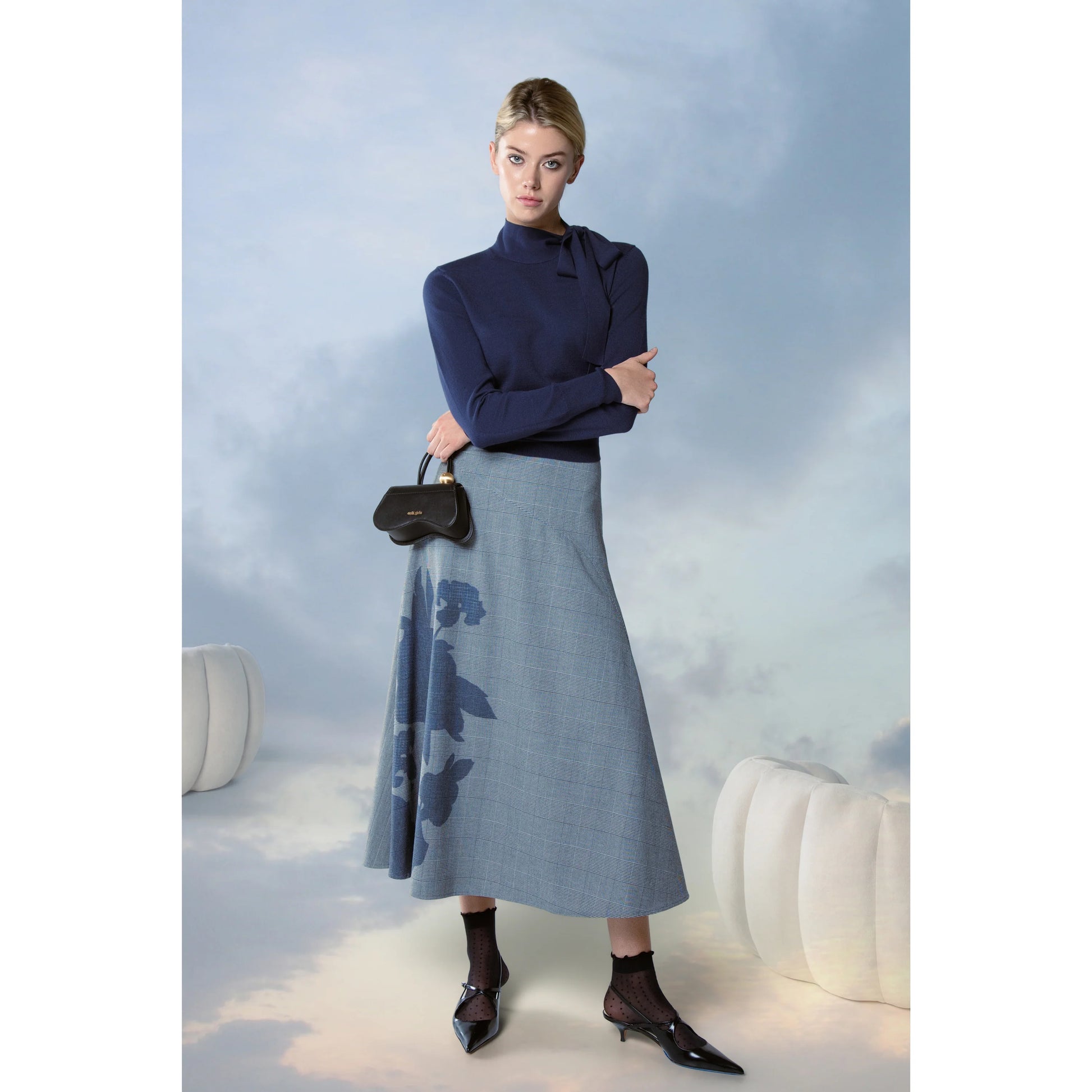 MUN-MNA5013 NAVY MODA SKIRT