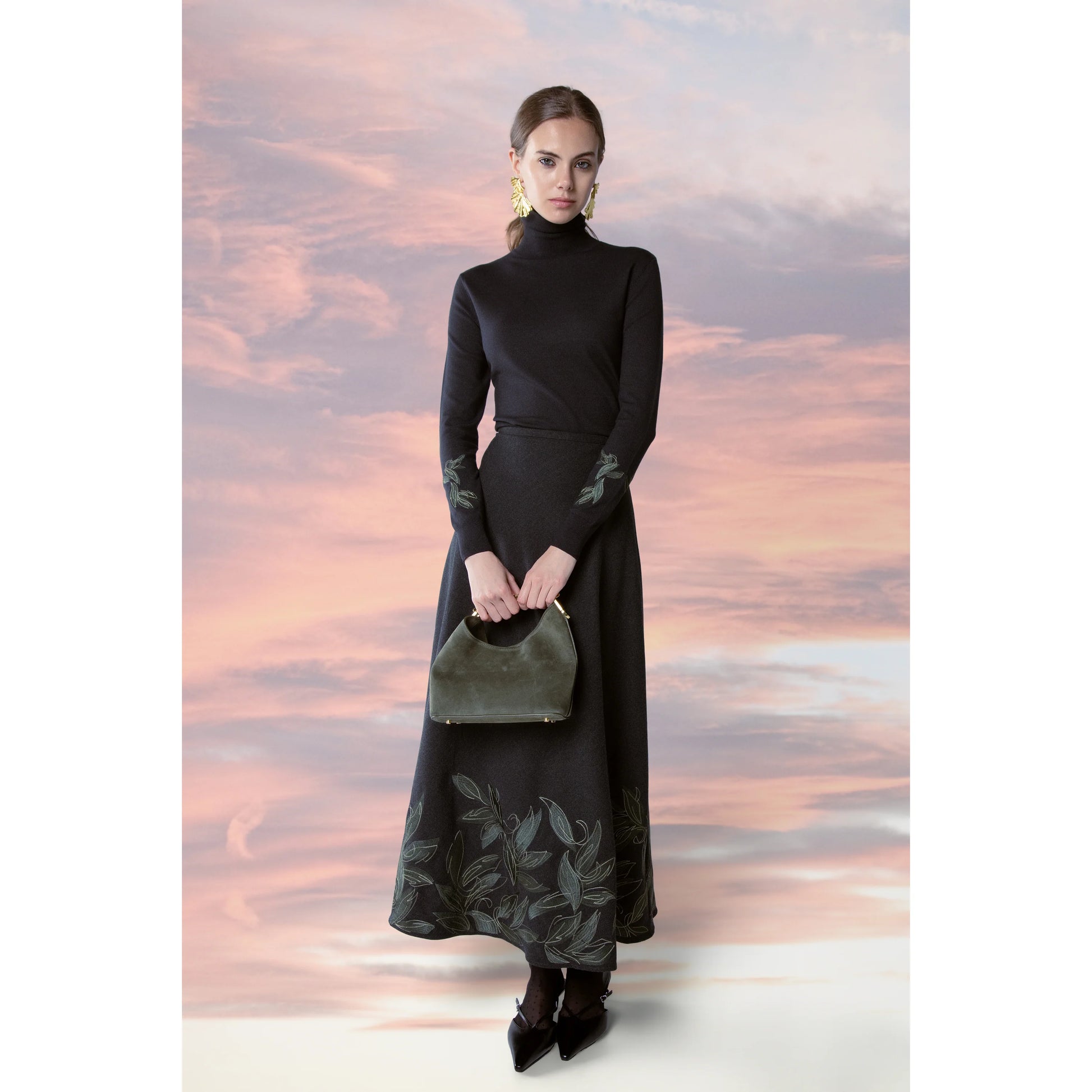 MUN-MNA5005 CHARCOAL FLORIE TOP