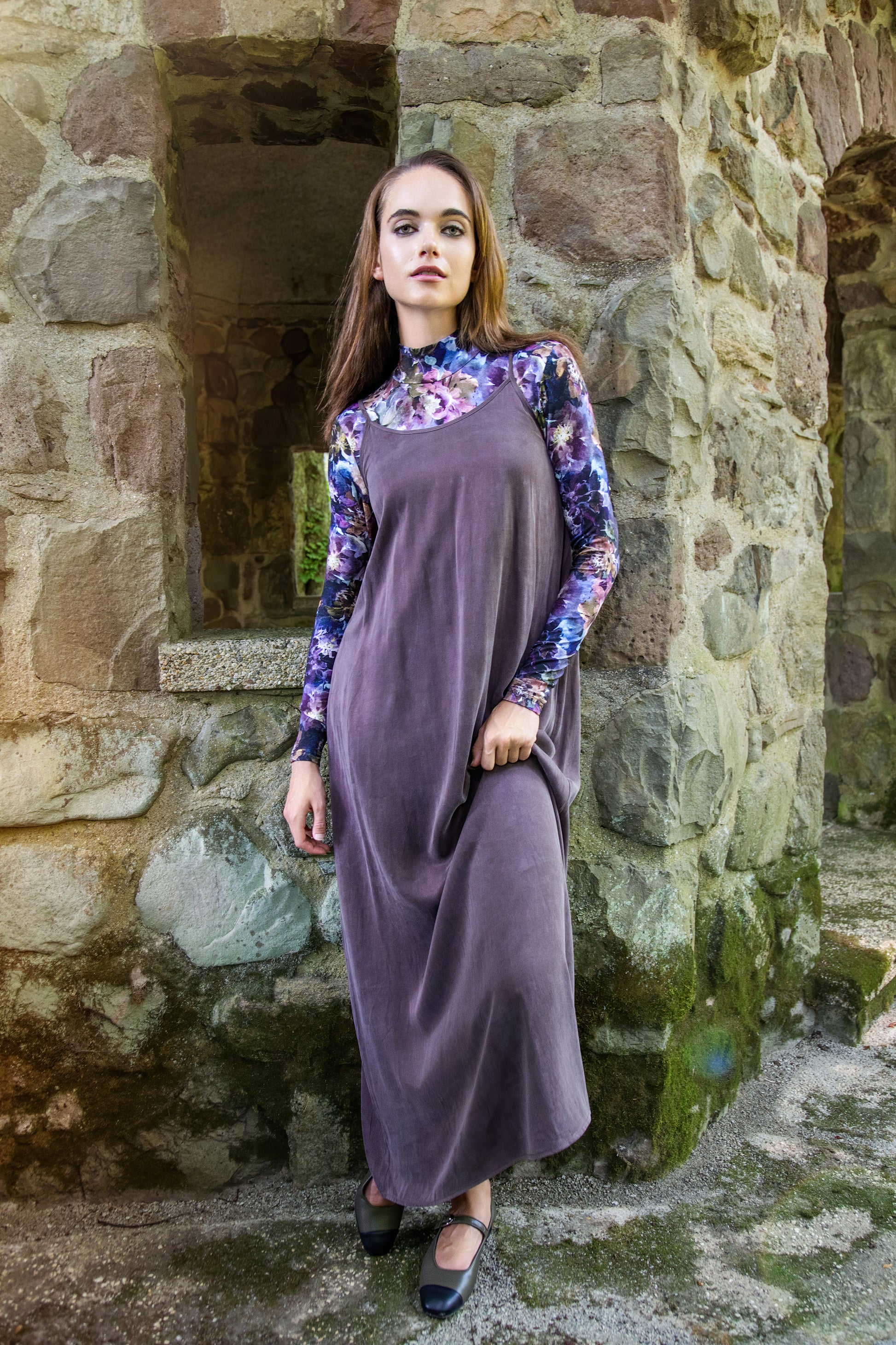 MUN-NUA4064 MUSHROOM SLEEVELESS DRESS