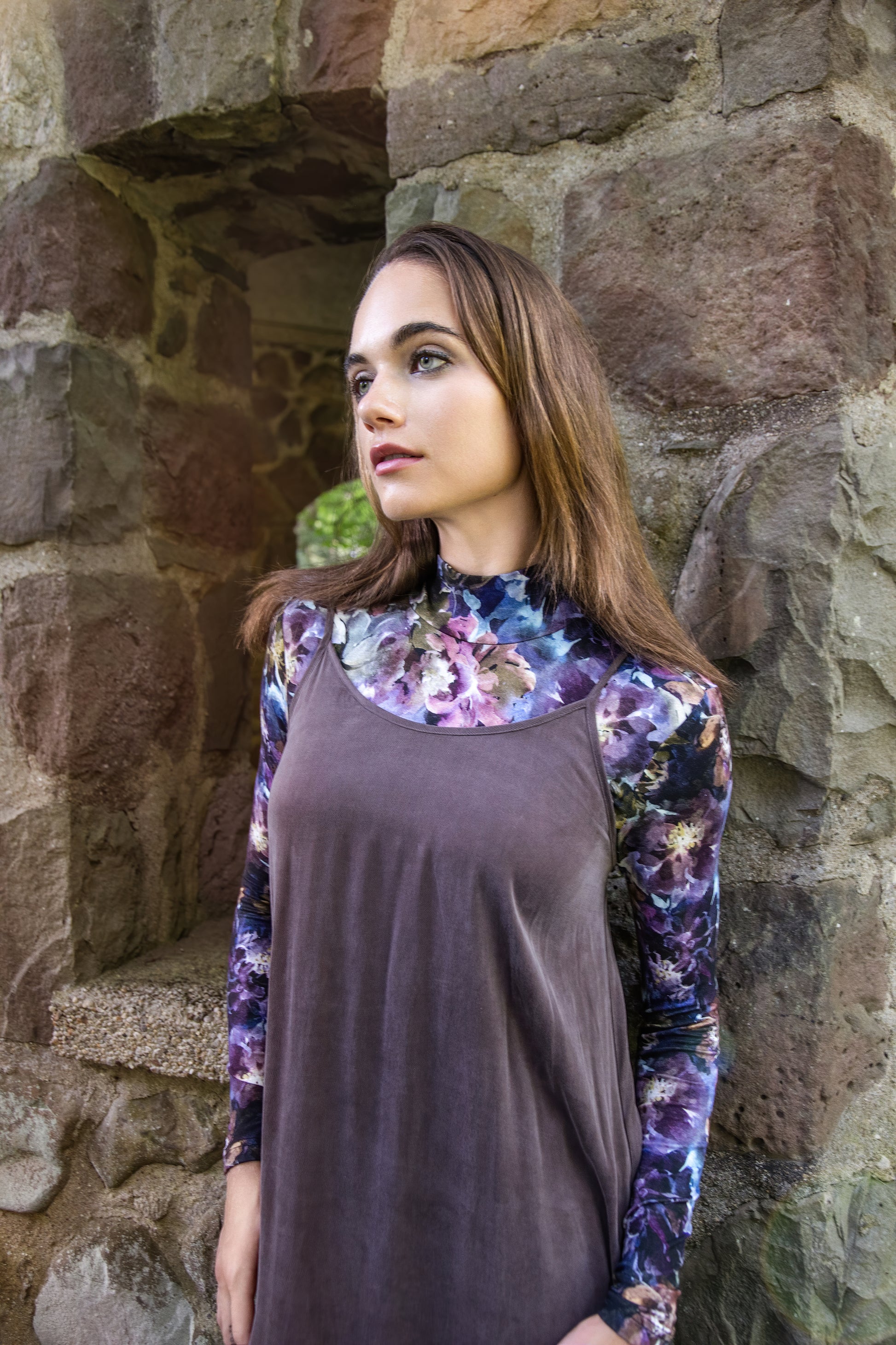 MUN-NUA4064 MUSHROOM SLEEVELESS DRESS