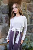 MUN-NUA4206 ECRU TIE TOP
