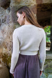 MUN-NUA4206 ECRU TIE TOP