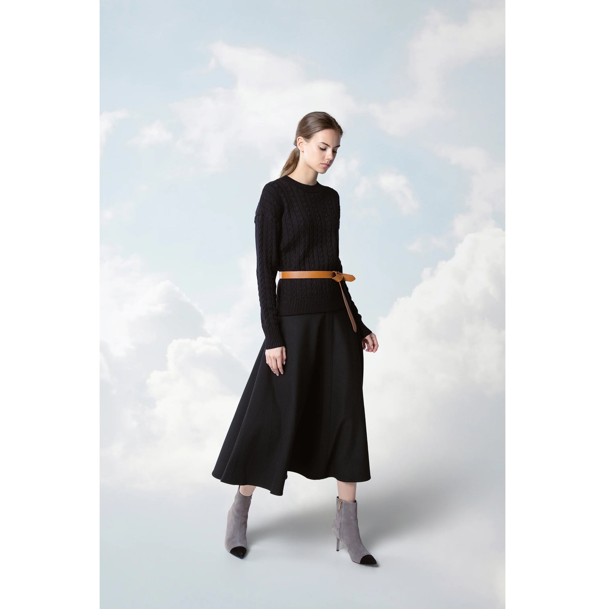 MUN-MNA5059 BLACK LUMINA SKIRT