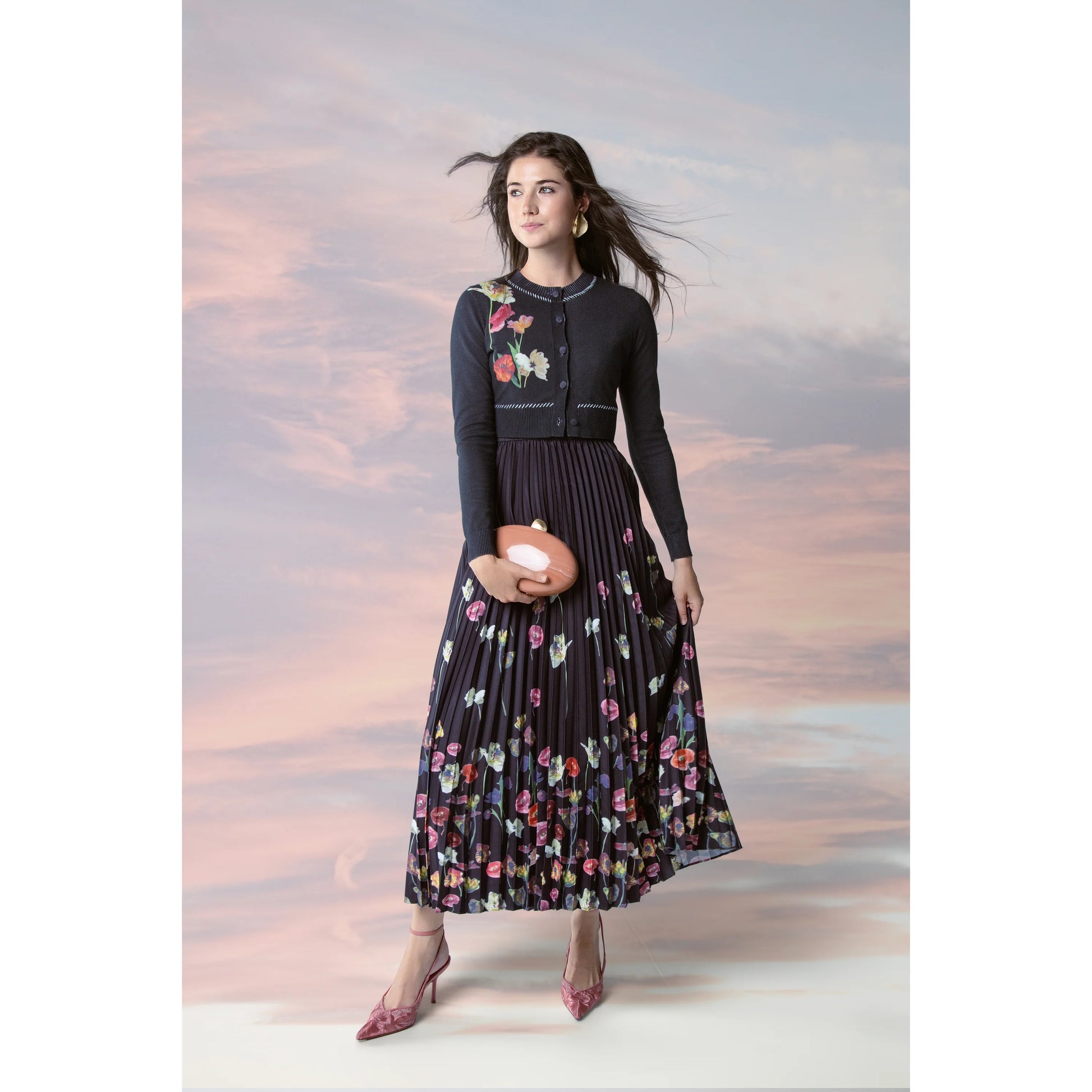 MUN-MNA5021 FLORAL ARIA DRESS