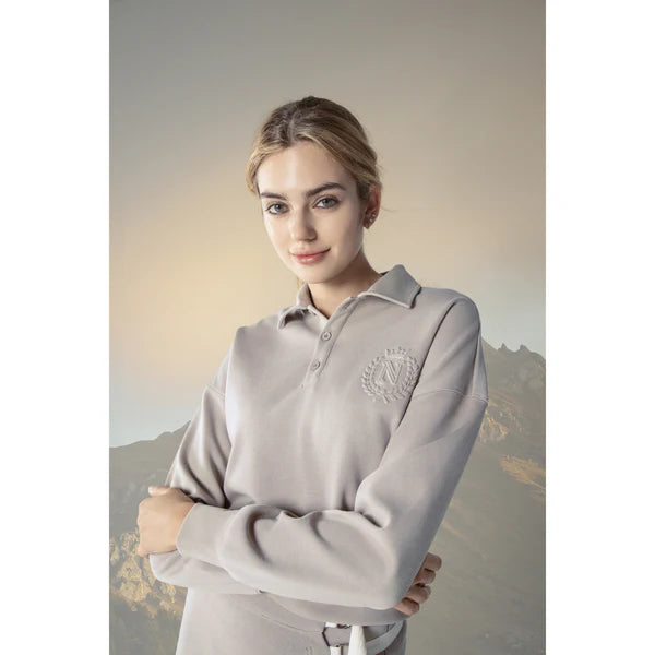 NUE-NUA4735 TAUPE POLO SWEATSHIRT