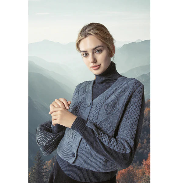 NUE-NUA4738 CHARCOAL RENZO CARDIGAN