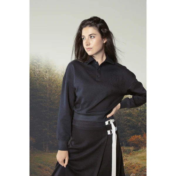 NUE-NUA4735 BLACK POLO SWEATSHIRT