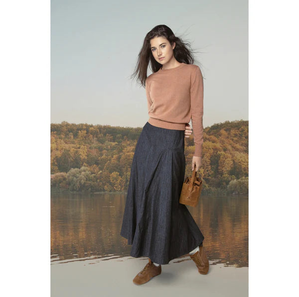 NUE-NUA4728 BLACK DENIM LUMEN SKIRT