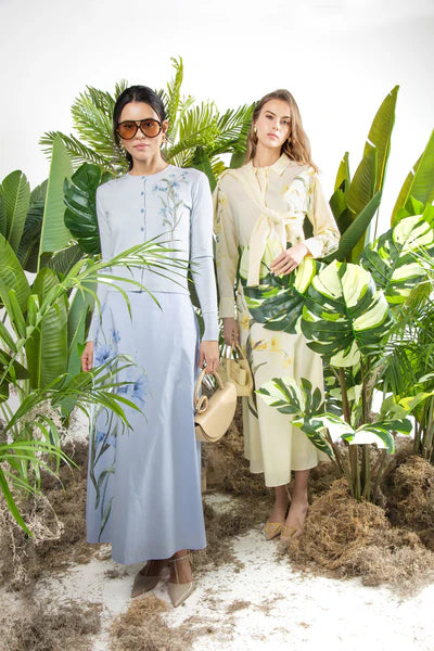 MUN-MNS6010 SKY BLUE FLUER SKIRT