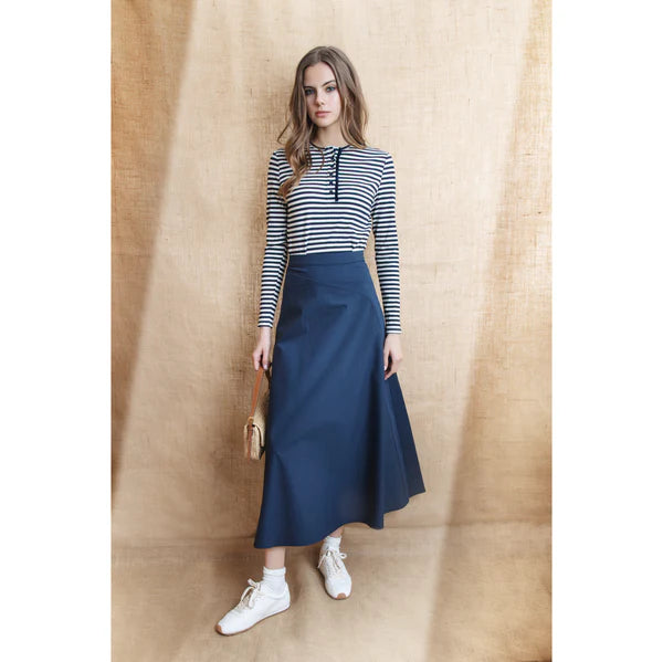 NUE-NUA4704 NAVY CASPIAN SKIRT