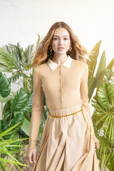 MUN-MNS6066 TAN CHANTEL CARDIGAN