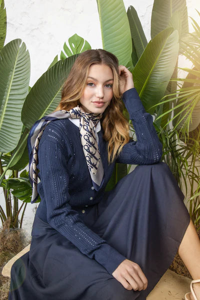 MUN-MNS6039 NAVY SABLE SKIRT